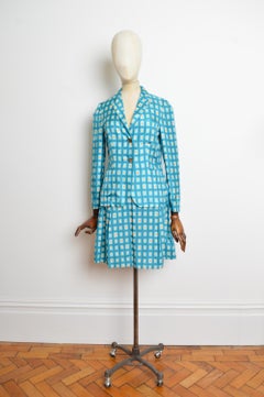 A/W 2012 - 2013 PRADA Geometric Psychedelic print Silk Blazer Jacket skirt Suit