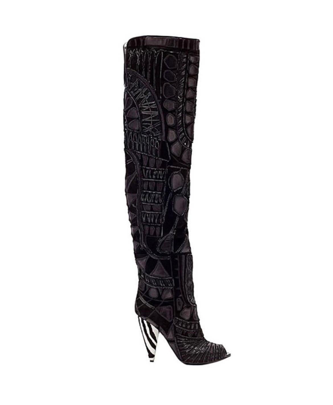 Women's A/W 2013 Rare Tom Ford Black Over-the-Knee Boots 37.5, 38 NWT For Sale