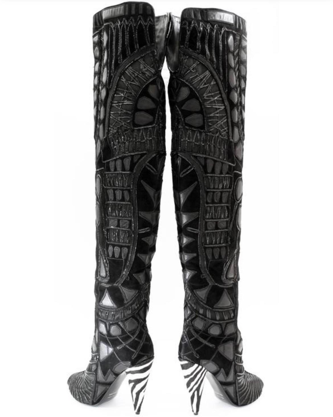 A/W 2013 Rare Tom Ford Black Over-the-Knee Boots 37.5, 38 NWT For Sale 4