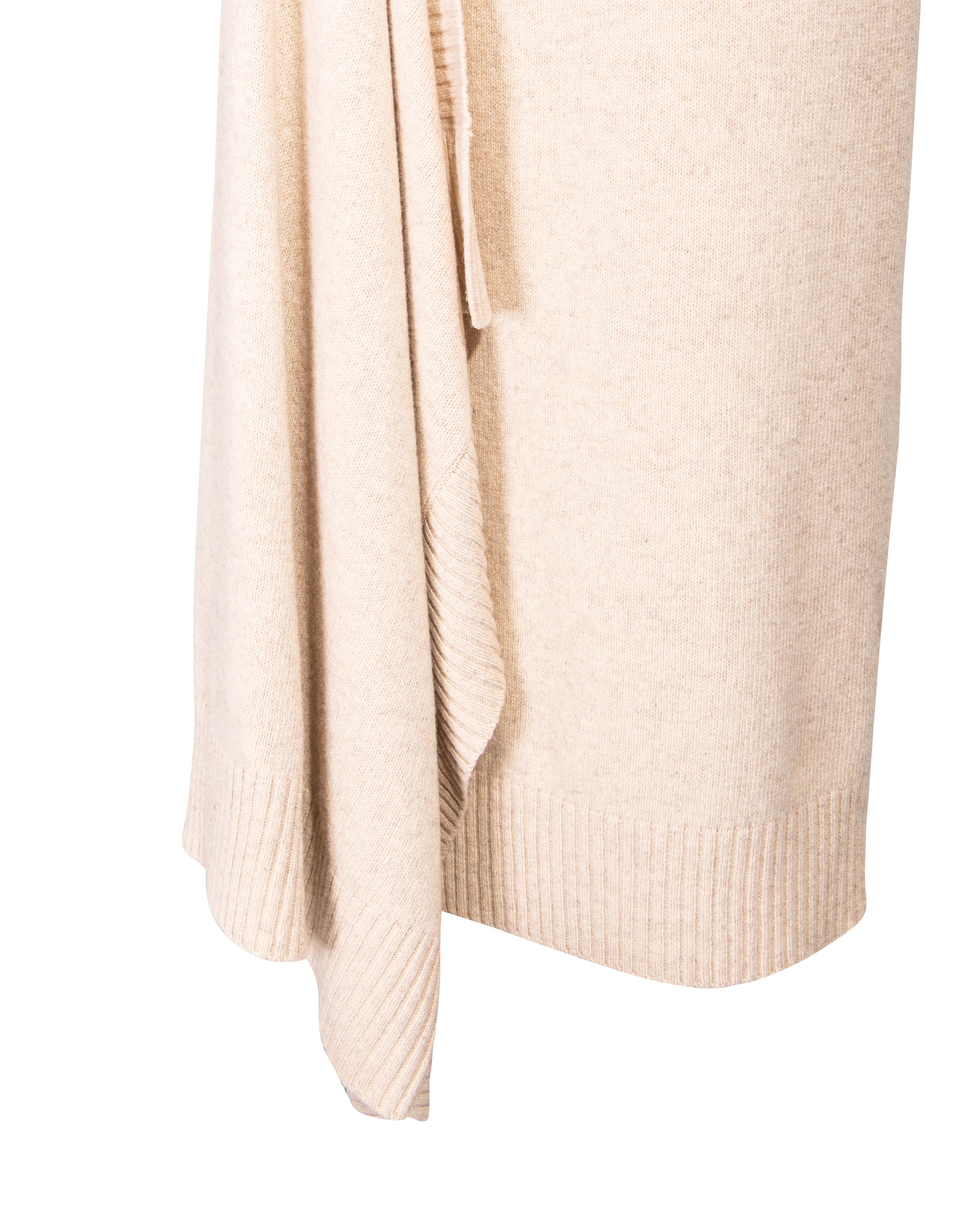 A/W 2018 Old Céline by Phoebe Philo Cream Knit Wool Blend Midi Dress 1