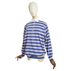A/W 2022 Échantillon de défilé LOUIS VUITTON Polo en maille rayée - Chemise de rugby