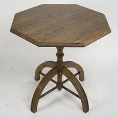 A W N Pugin. A modern craftsman made Gothic Revival oak octagonal centre table