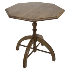 Retro A W N Pugin. A modern craftsman made Gothic Revival oak octagonal centre table