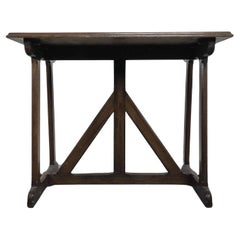 A W N Pugin, after a design by. A late 20th Century Gothic Revival oak table