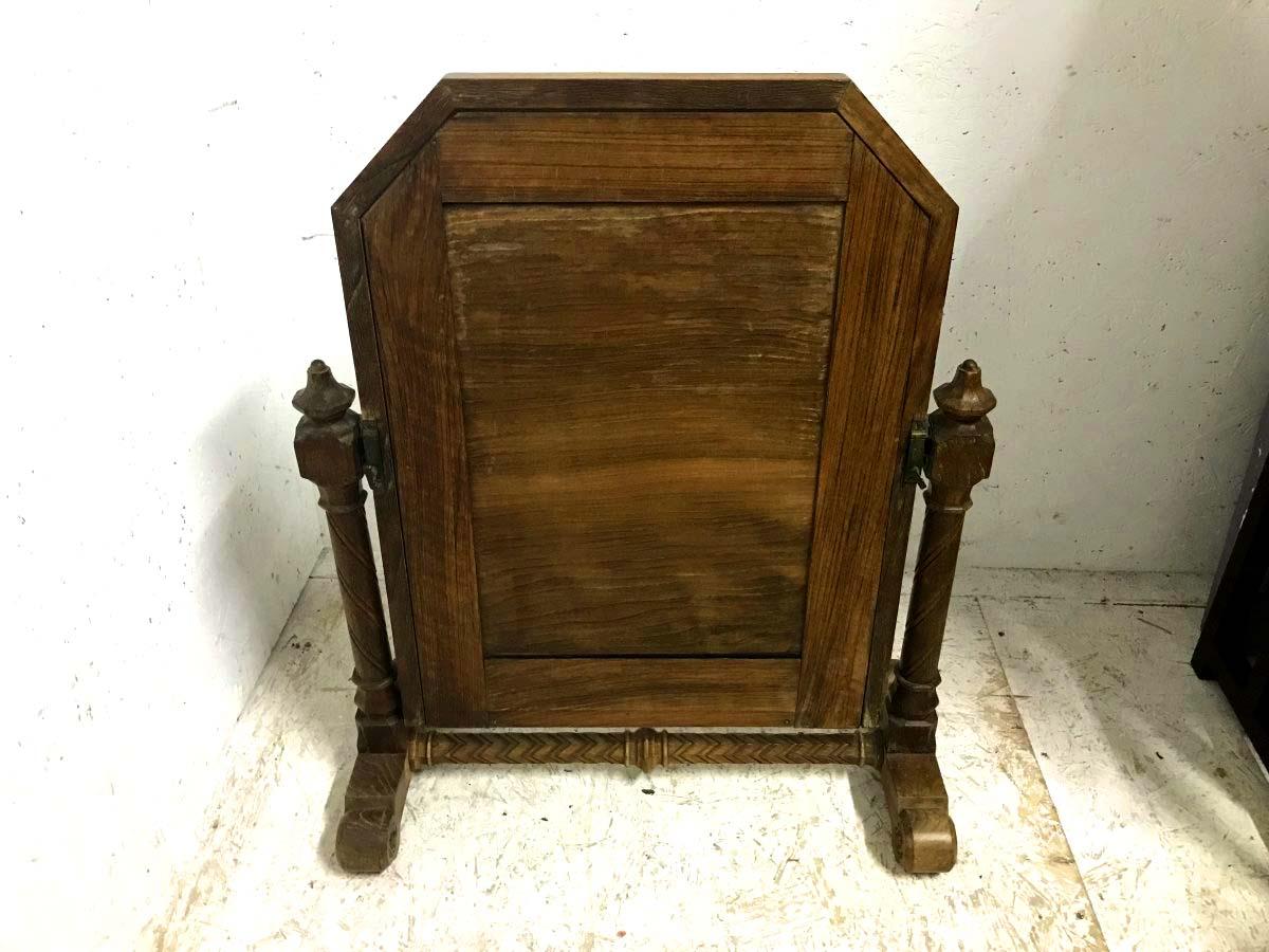 English A W N Pugin. Made by John Webb attr. A Gothic Revival Oak Dressing Table Mirror. For Sale