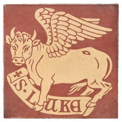 A. W. N. Pugin
Bull of St Luke
6-Inch Encaustic Tile by Minton Antique A. W. N. Pugin
Bull of St Luke
6-Inch Encaustic Tile by Minton