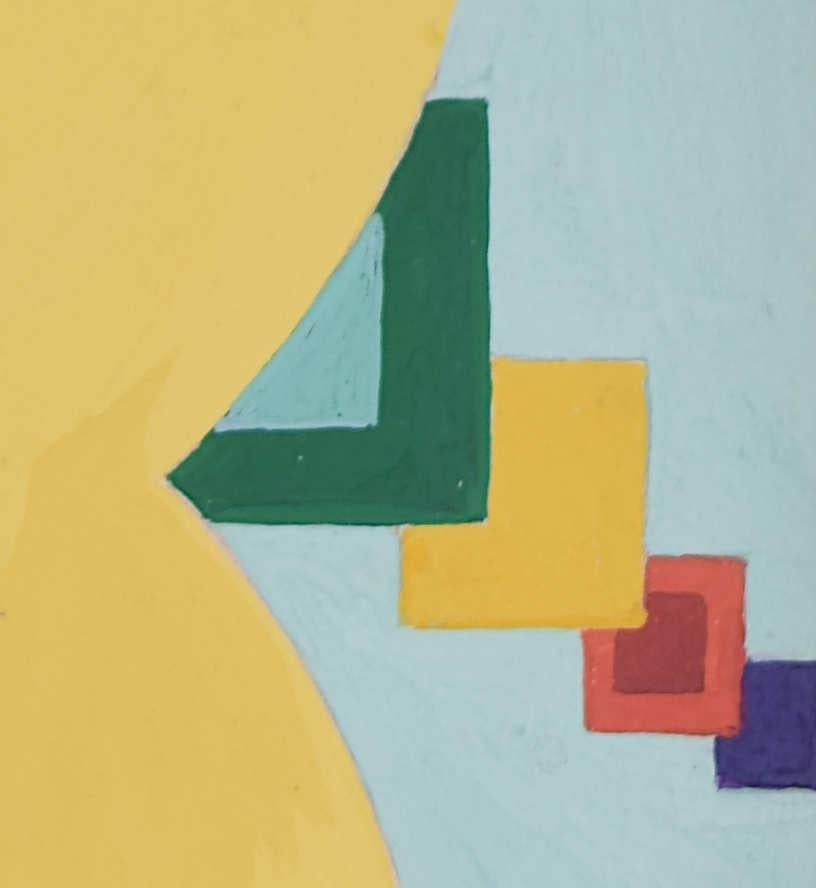 Geometrie in Abstraktion, Gouache von A W Wallis im Angebot 3