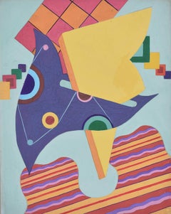 Geometria in astrazione, gouache di A W Wallis