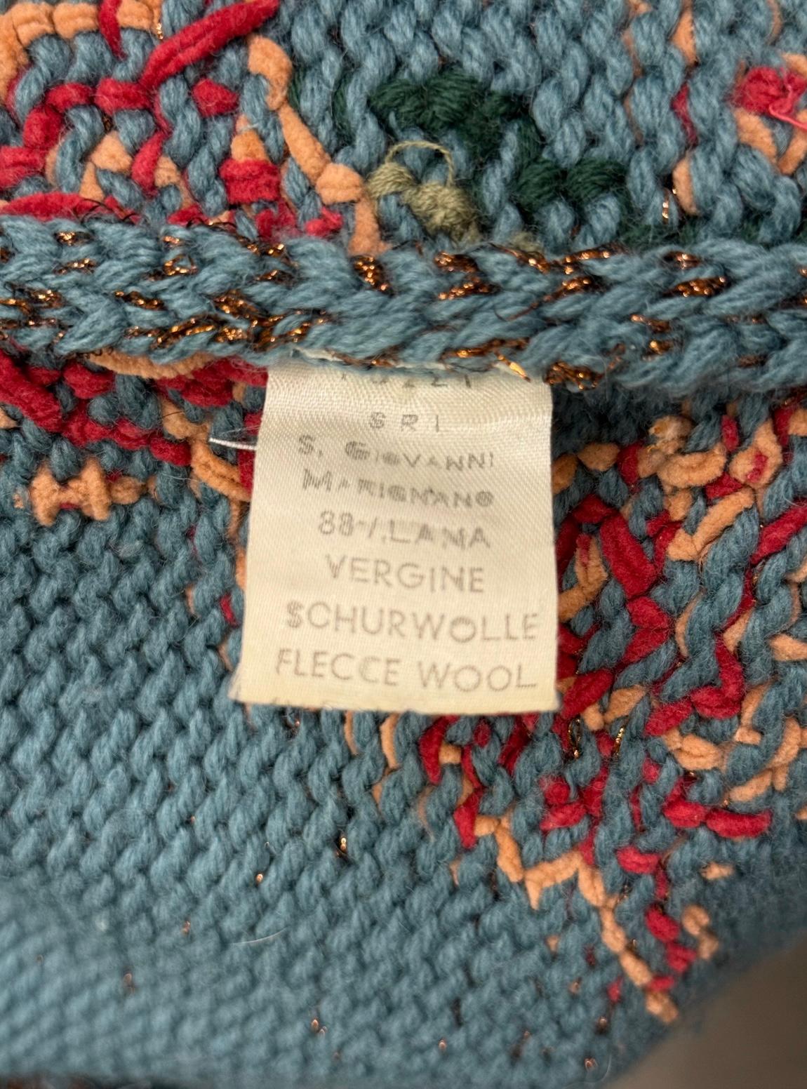 A/W1986 Jean Paul Gaultier maille florale intarsia Regular en vente 2