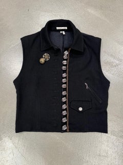 A/W1989 Helmut Lang runway wool vest with metal trinkets