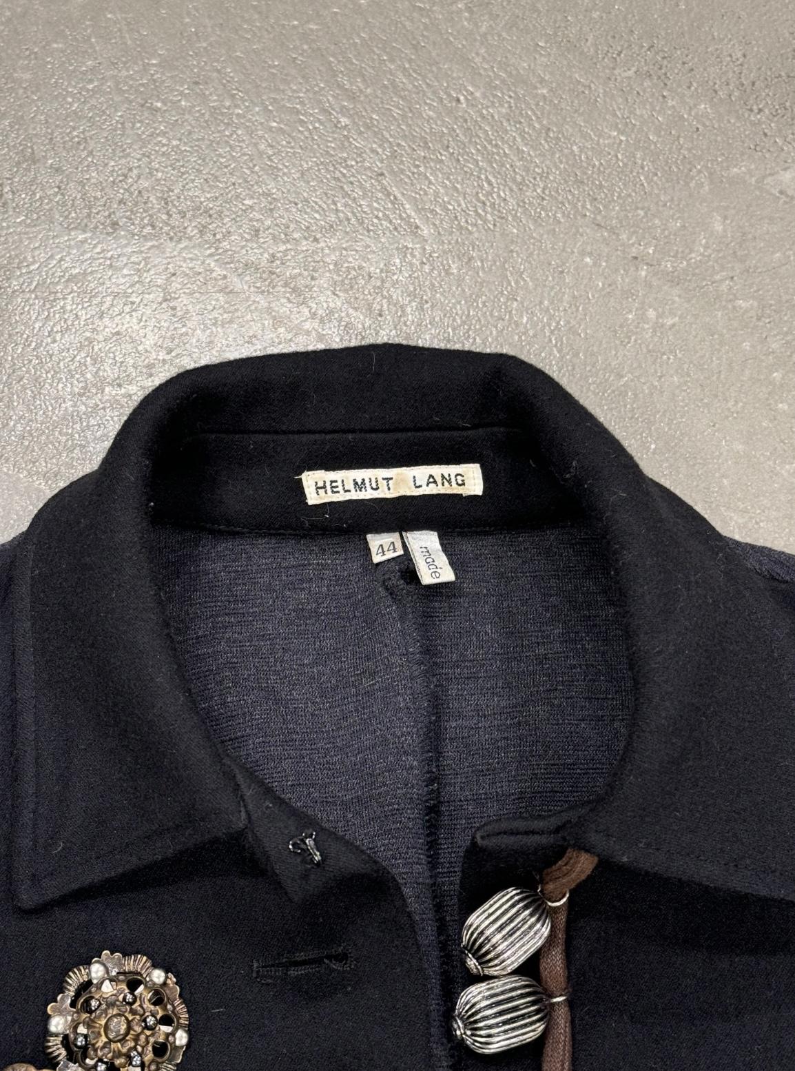 Nero Gilet in lana con gingilli in metallo sulla passerella di Helmut Lang A/W1989 in vendita