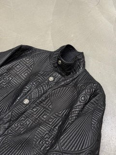 A/W1990 Gianni Versace embossed leather coat