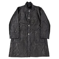 A/W1990 Gianni Versace embossed leather coat