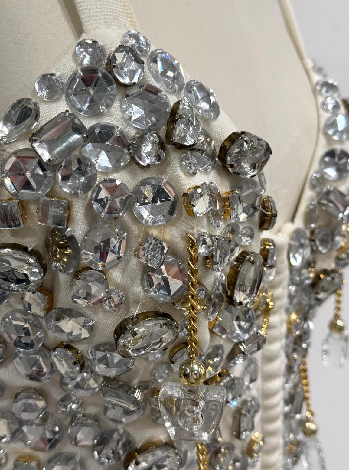 Gray A/W1991 Dolce & Gabbana beaded crystal corset in vendita