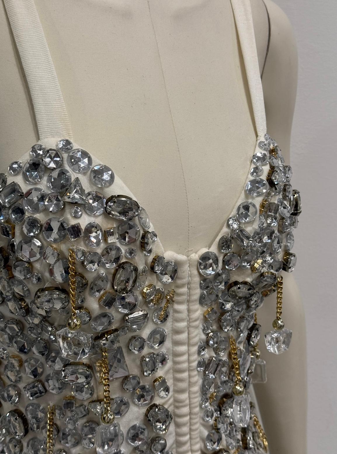A/W1991 Dolce & Gabbana beaded crystal corset In condizioni buone in vendita a Padova, IT