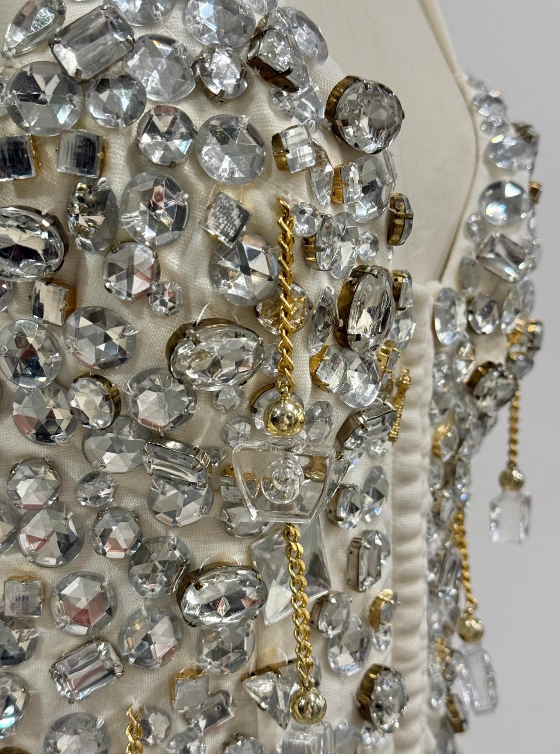 Donna A/W1991 Dolce & Gabbana beaded crystal corset in vendita