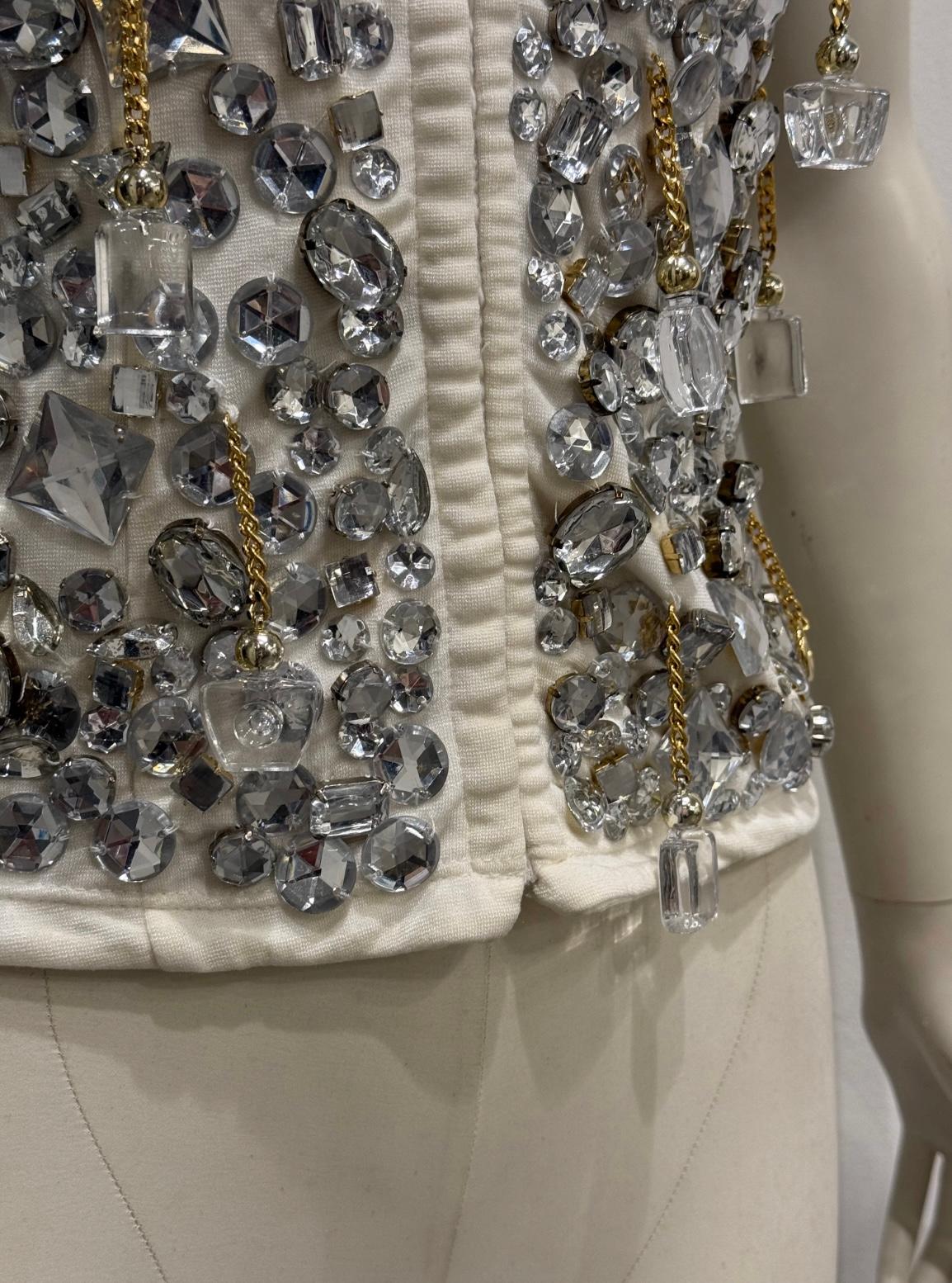 A/W1991 Dolce & Gabbana beaded crystal corset in vendita 4
