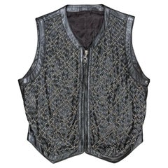 A/W1992 Gianni Versace chain-woven leather vest