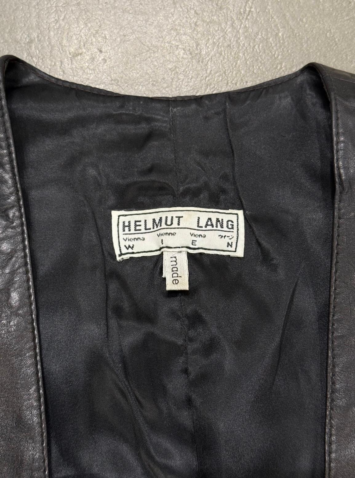 A/W1992 Helmut Lang Top con corsé de flecos en piel en venta 5