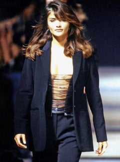 A/W1992 Helmut Lang Leather fringe corset top