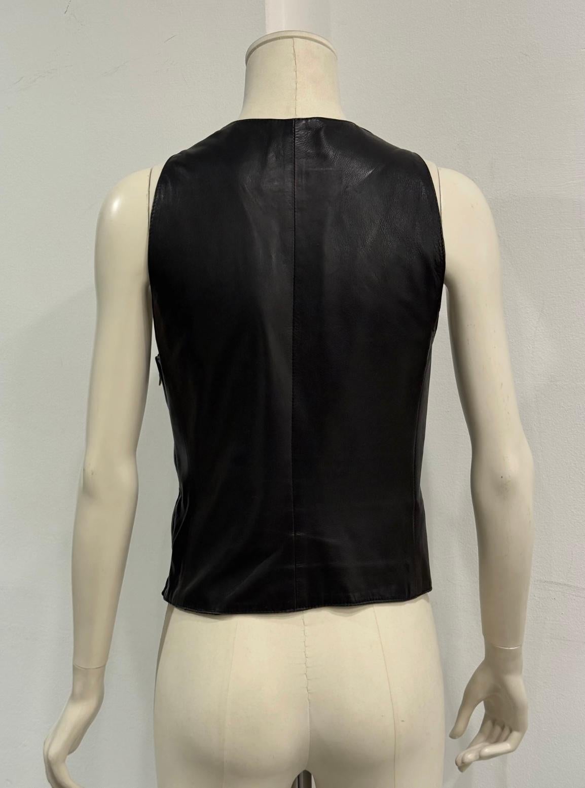 A/W1992 Helmut Lang Top con corsé de flecos en piel en venta 4