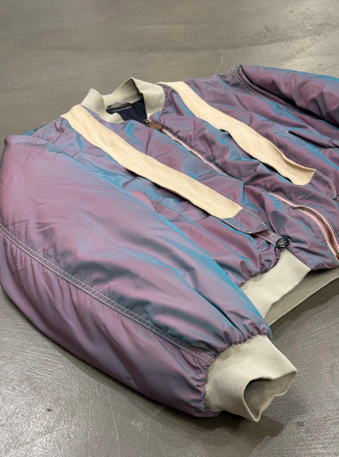 A/W1993 Emporio Armani schillernde Bomberjacke in Übergröße für Damen oder Herren im Angebot