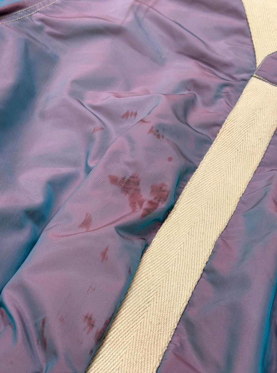 A/W1993 Emporio Armani schillernde Bomberjacke in Übergröße im Angebot 3