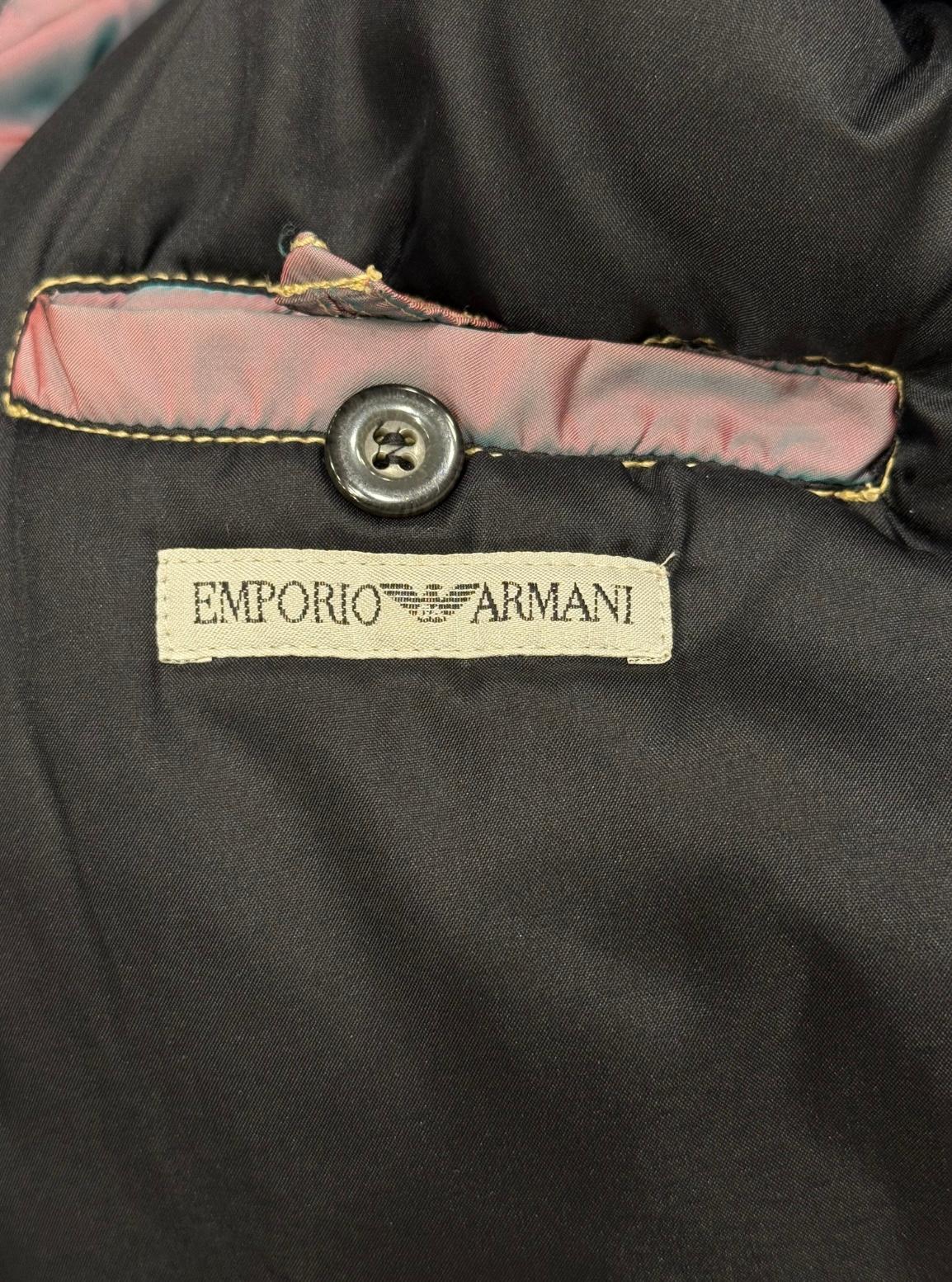 A/W1993 Emporio Armani schillernde Bomberjacke in Übergröße im Angebot 4