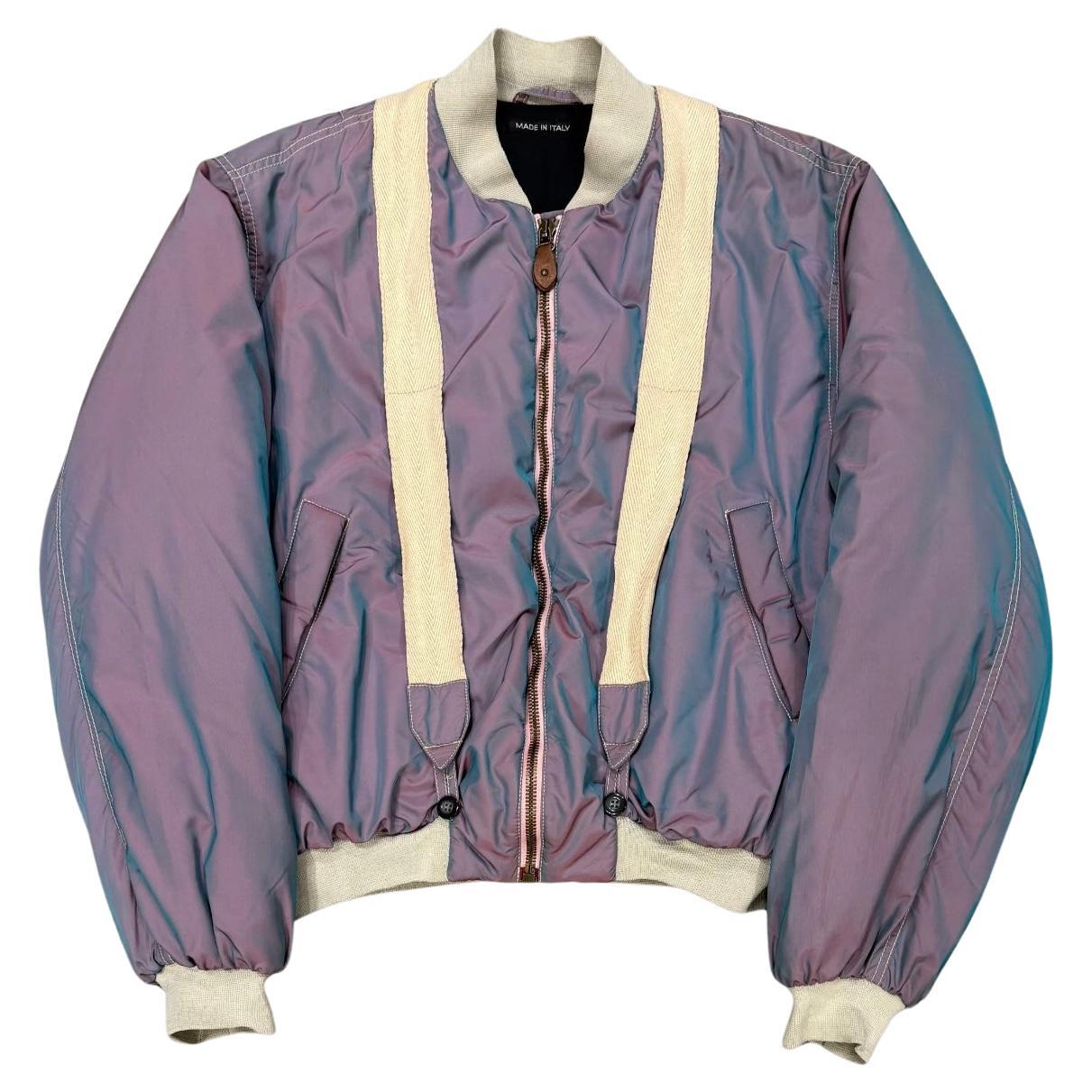 A/W1993 Emporio Armani schillernde Bomberjacke in Übergröße im Angebot