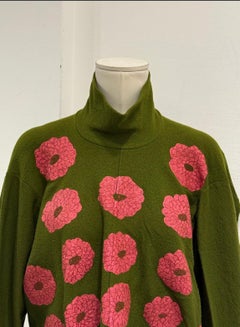 A/W1996 Comme des Garçons floral appliqué cropped knit