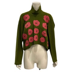 A/W1996 Comme des Garçons floral appliqué cropped knit