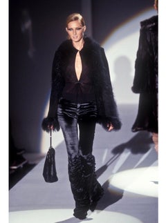 A/W1999 Gucci by Tom Ford Runway mongolian fur leather jacket