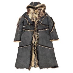 A/W1999 Roberto Cavalli oversized patchwork shearling coat