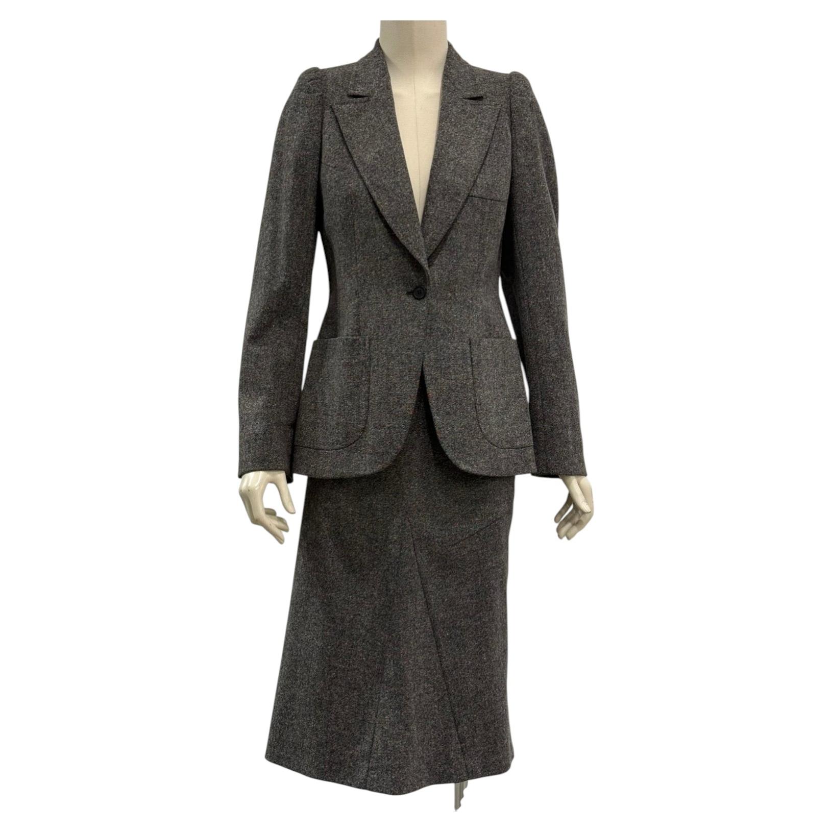 A/W2000 Alexander McQueen tailored set blazer & skirt