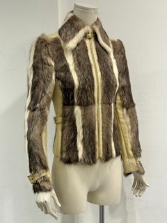 A/W2001 Dolce & Gabbana fur & leather biker jacket