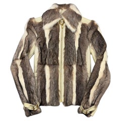 A/W2001 Dolce & Gabbana fur & leather biker jacket