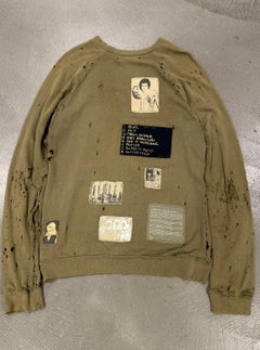 A/W2001 Raf Simons "Riot Riot Riot" patchwork destroyed crewneck