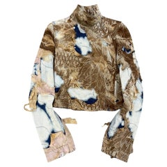 A/W2001 Roberto Cavalli "Phoenix" doppellagige Jacke aus zerstörtem Jeansstoff