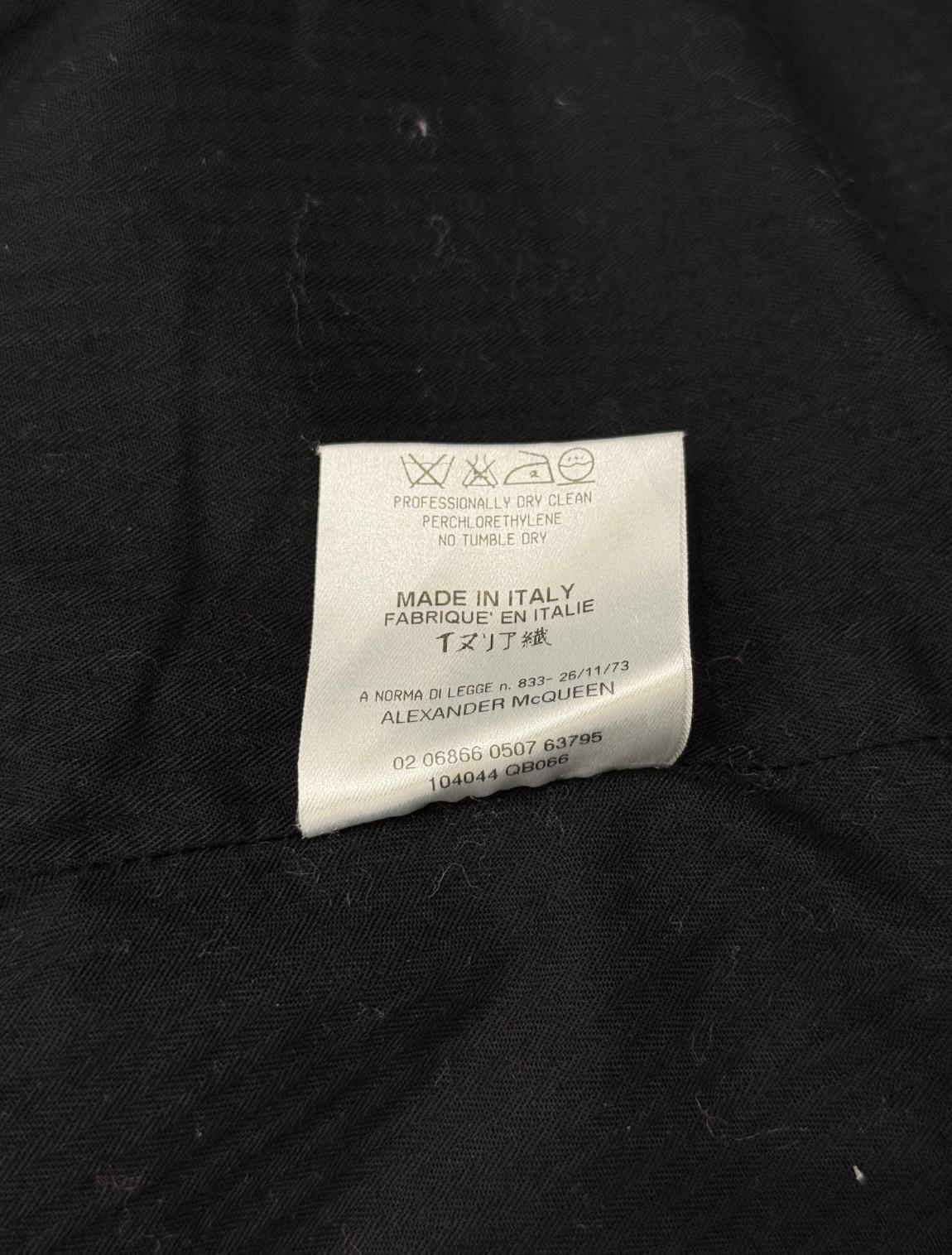 A/W2002 Alexander McQueen runway corseted denim jacket For Sale 5