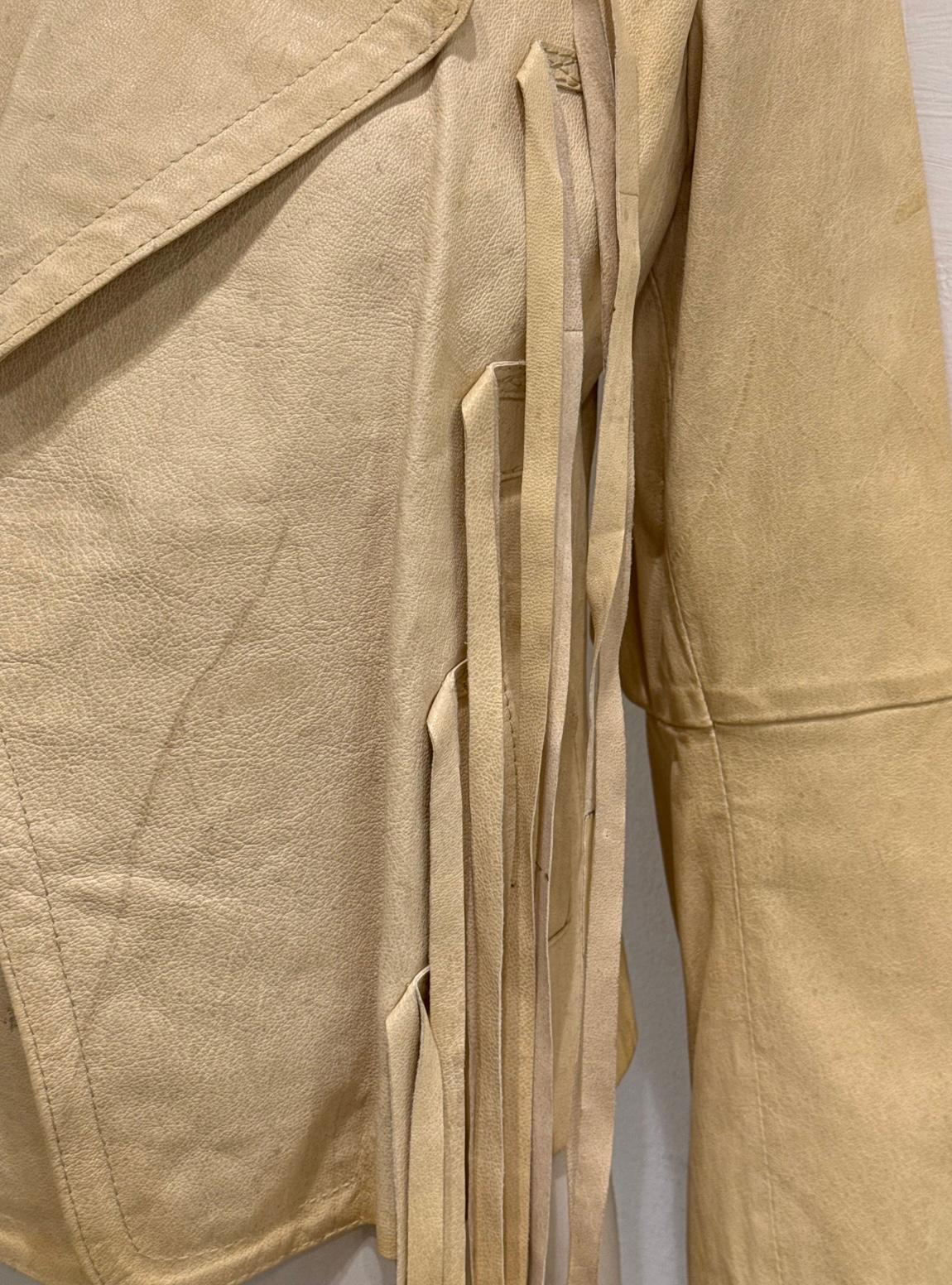 Giacca con cinturino in pelle Ann Demeulemeester A/I2002 in vendita 5