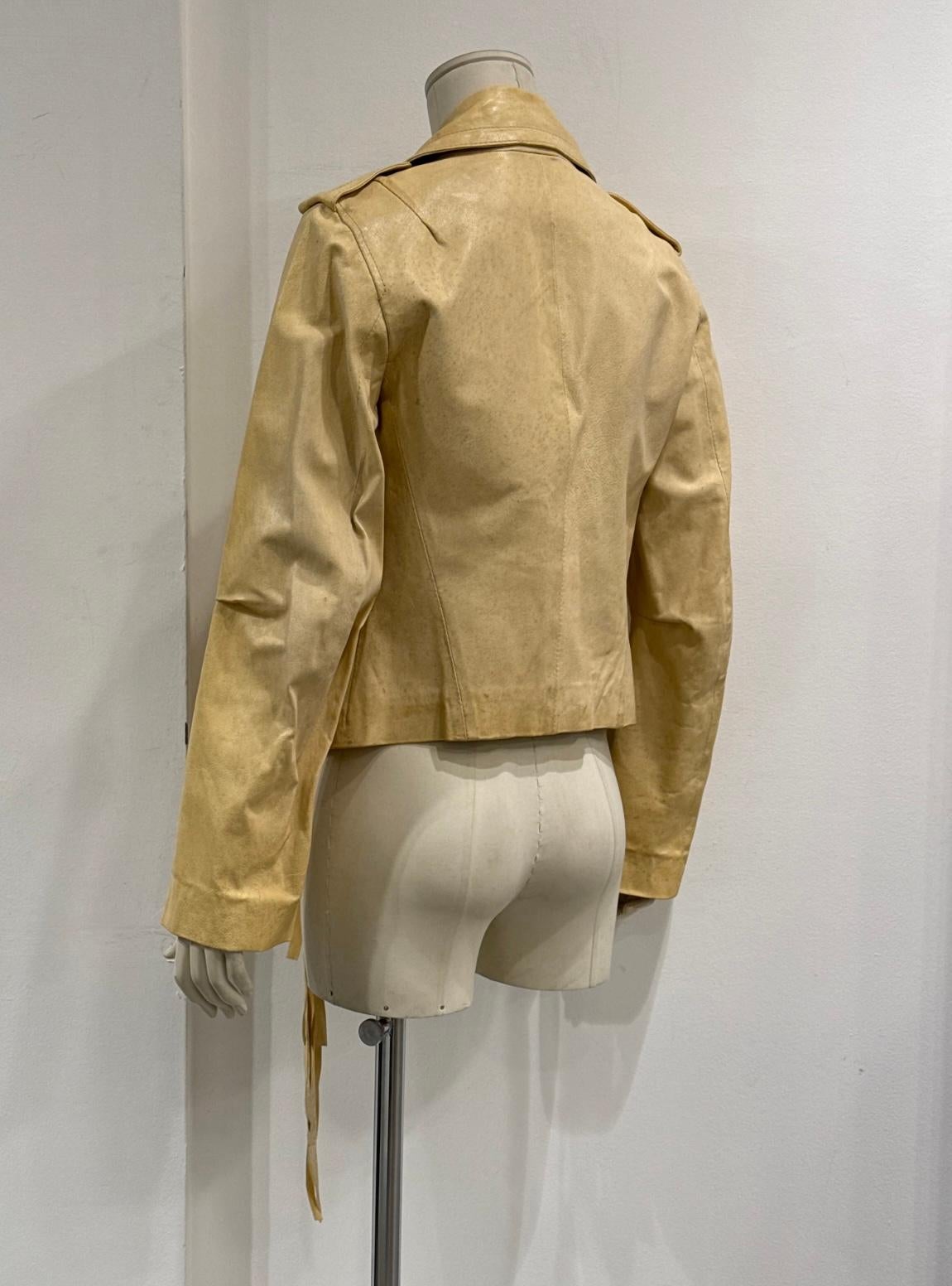 Giacca con cinturino in pelle Ann Demeulemeester A/I2002 in vendita 10