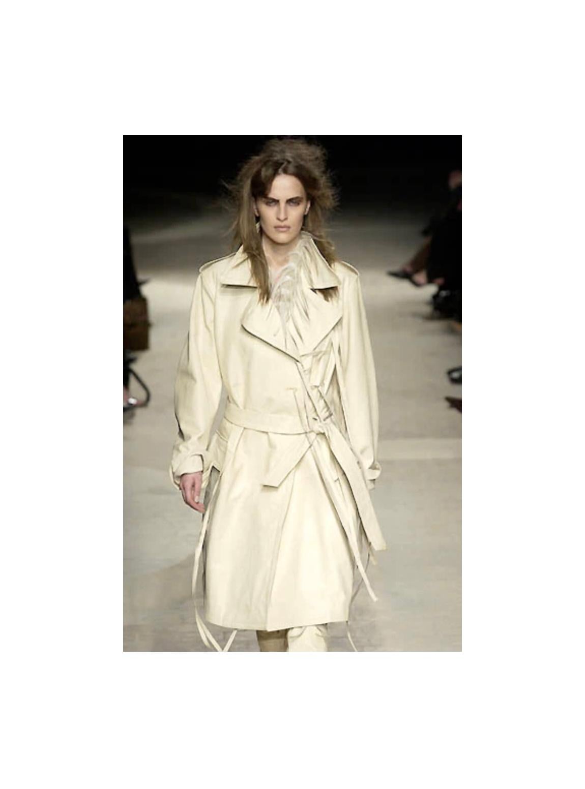 Giacca con cinturino in pelle Ann Demeulemeester A/I2002 In condizioni buone in vendita a Milano, Lombardia