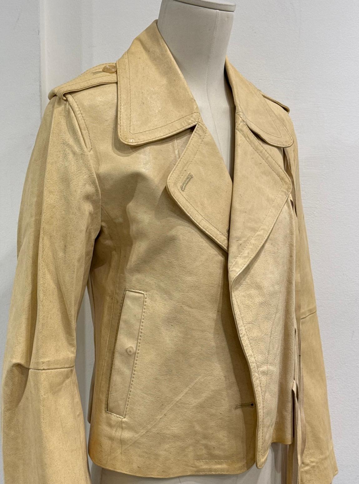 Giacca con cinturino in pelle Ann Demeulemeester A/I2002 in vendita 2