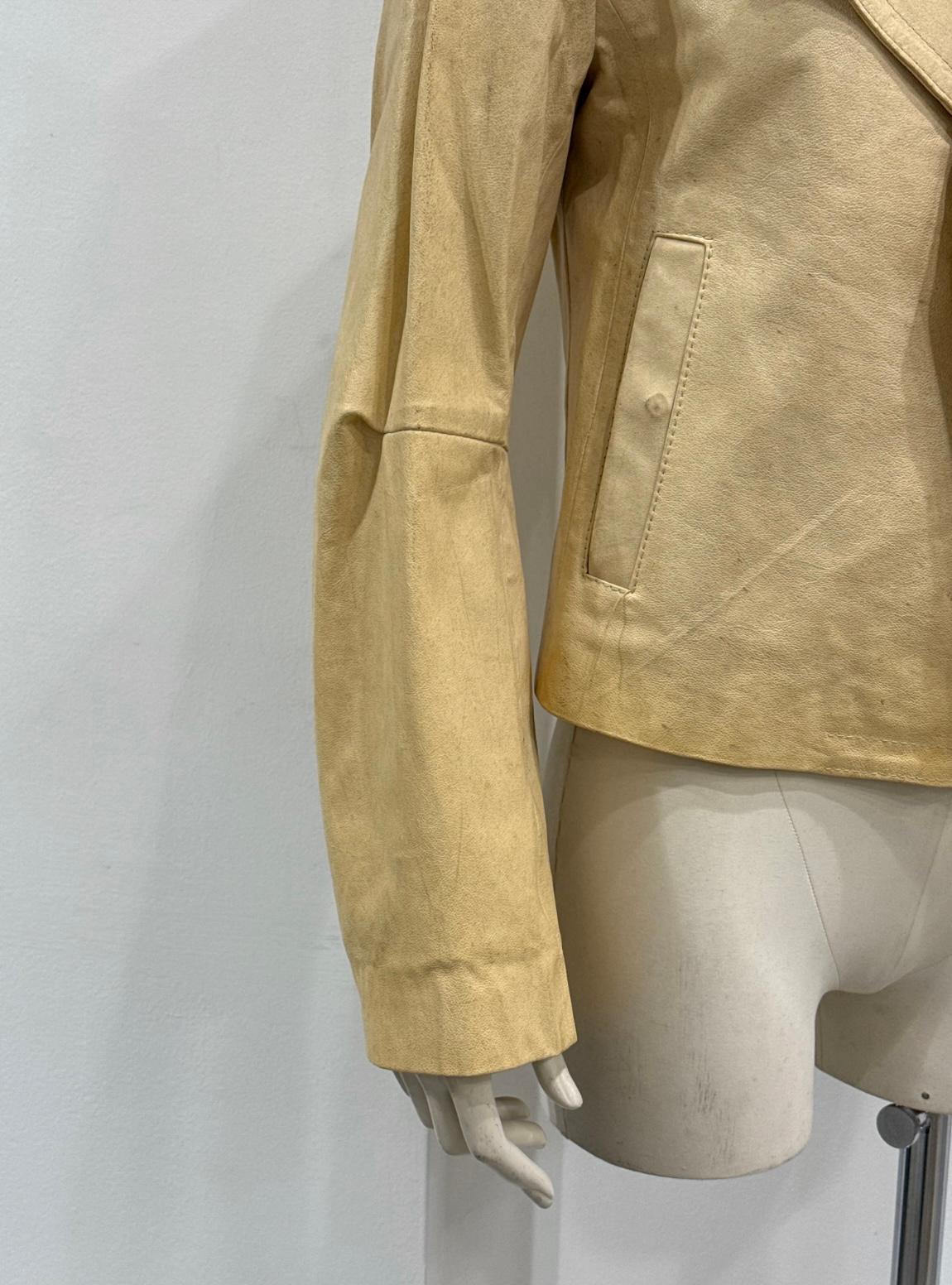 Giacca con cinturino in pelle Ann Demeulemeester A/I2002 in vendita 4