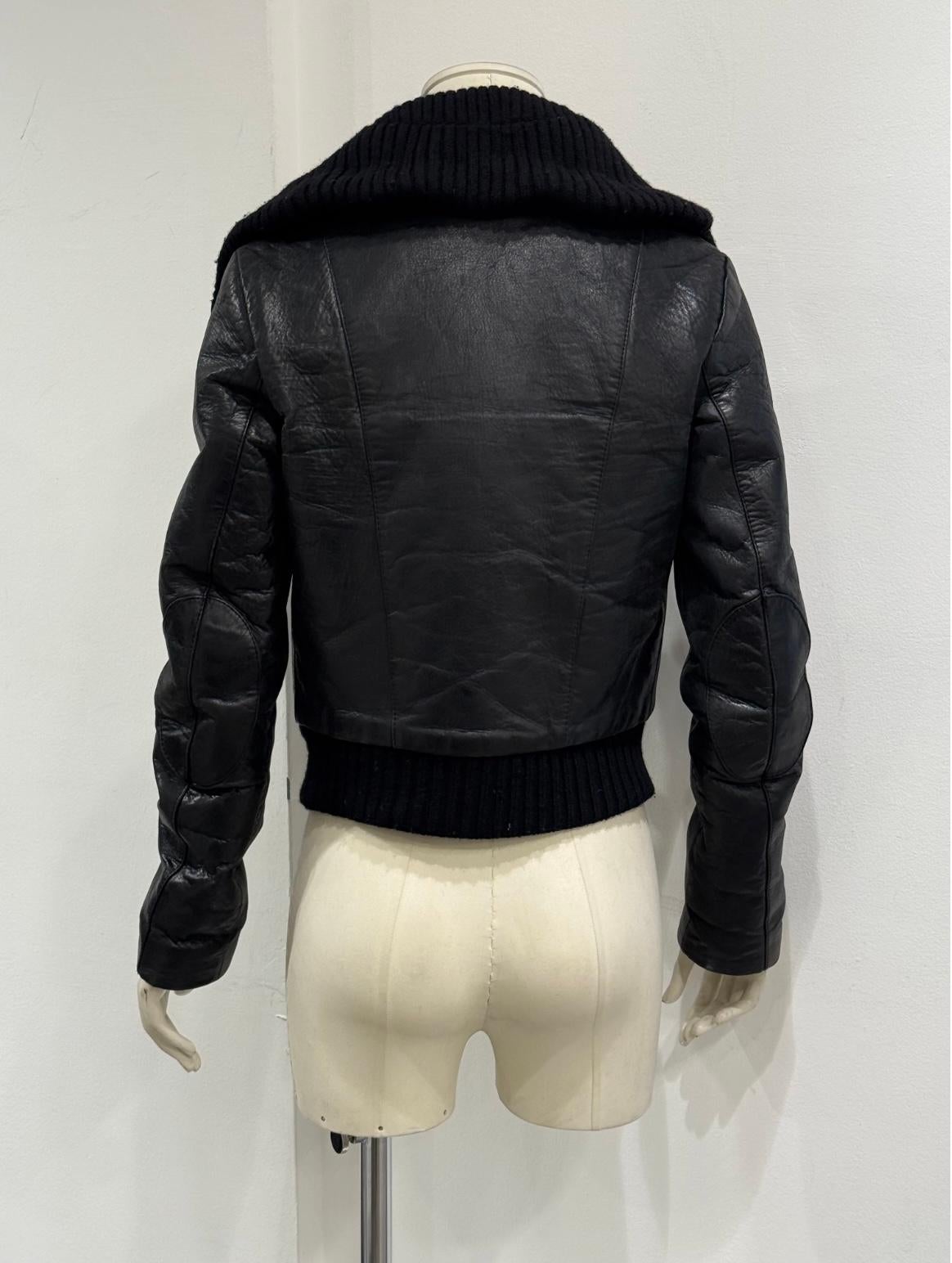 A/W2002 Balenciaga by Nicolas Ghesquiere runway aviator leather jacket In Good Condition In Milano, Lombardia