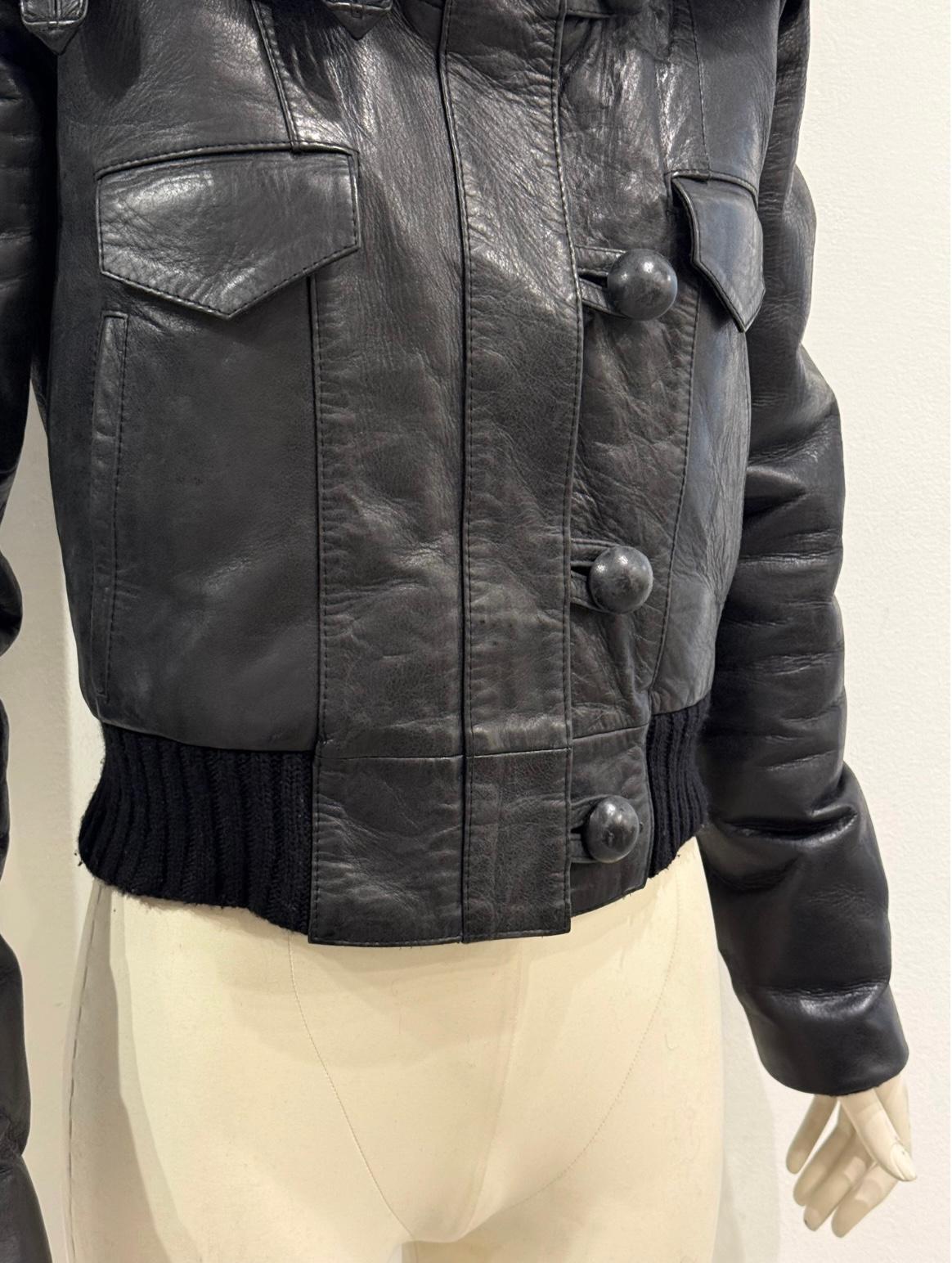 A/W2002 Balenciaga by Nicolas Ghesquiere runway aviator leather jacket 1