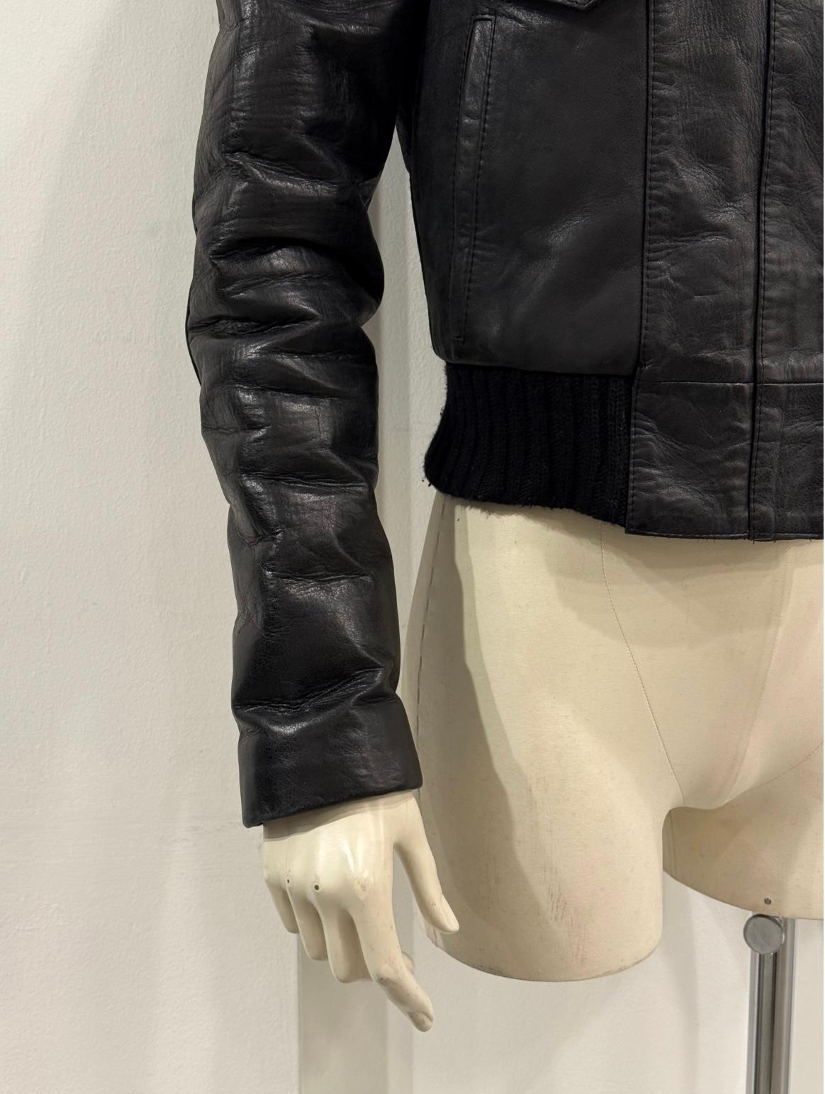 A/W2002 Balenciaga by Nicolas Ghesquiere runway aviator leather jacket 2