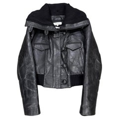 A/W2002 Balenciaga by Nicolas Ghesquiere runway aviator leather jacket