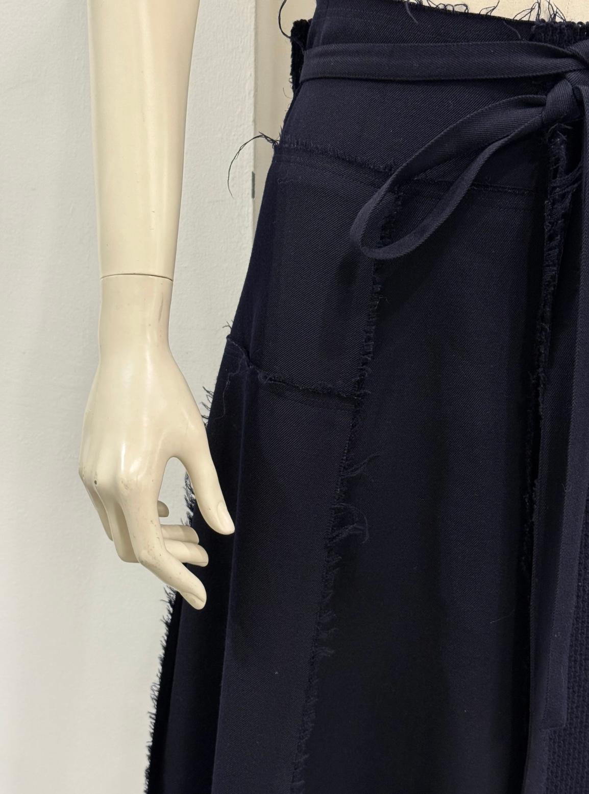 Black A/W2002 Comme des Garçons deconstructed accordion skirt For Sale