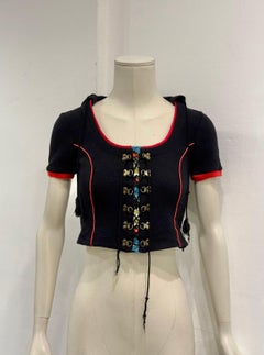 A/W2002 Dolce & Gabbana corset hooded top